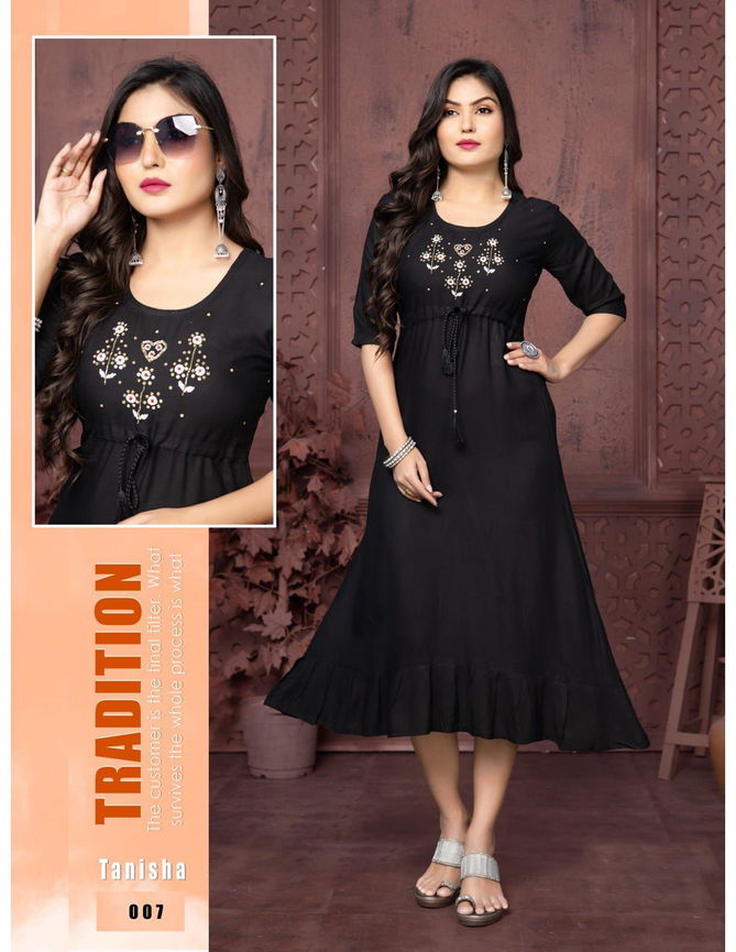 Tanisha 2 By Trendy Anarkali Style Designer Kurtis Catalog
